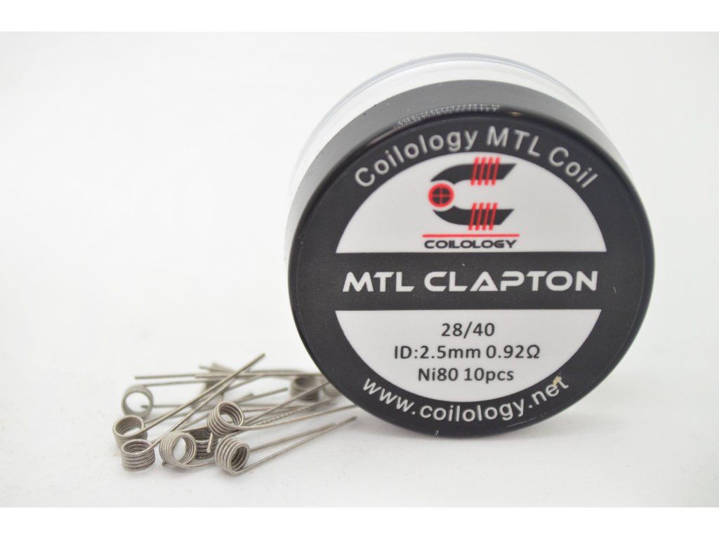 Coilology MTL CLAPTON Prebuilt Coils Ni80 28GA/40GA, 0,92Ω, 10pcs