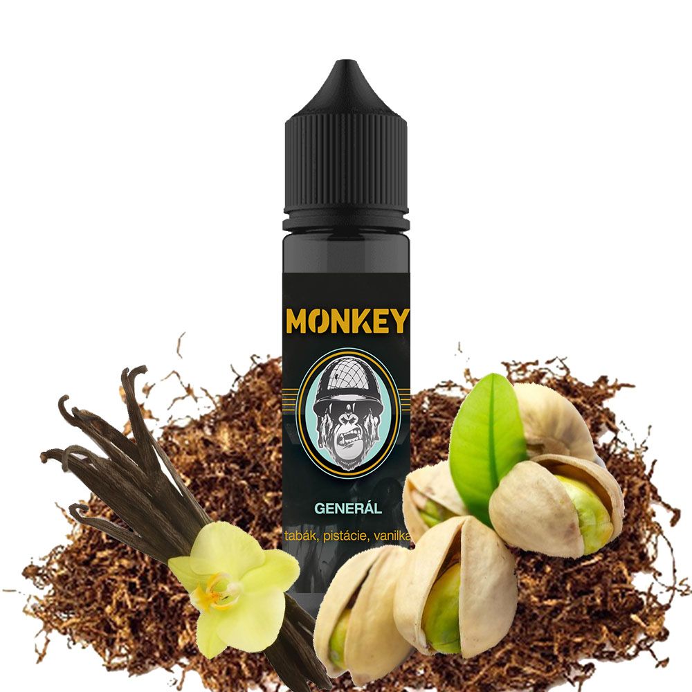 GENERAL - tobacco, pistachio, vanilla - Monkey shake&vape 12ml Monkey liquid