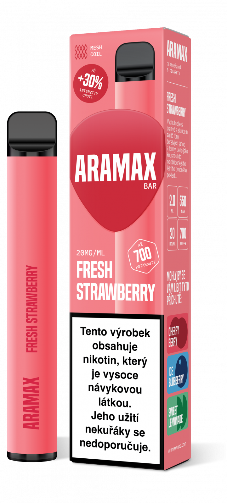 FRESH STRAWBERRY 20mg/ml - Aramax Bar 700
