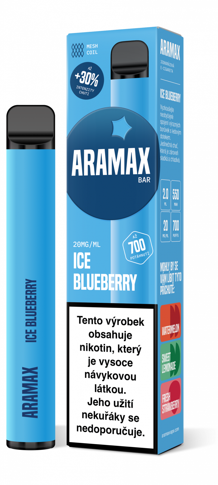 ICE BLUEBERRY 20mg/ml - Aramax Bar 700