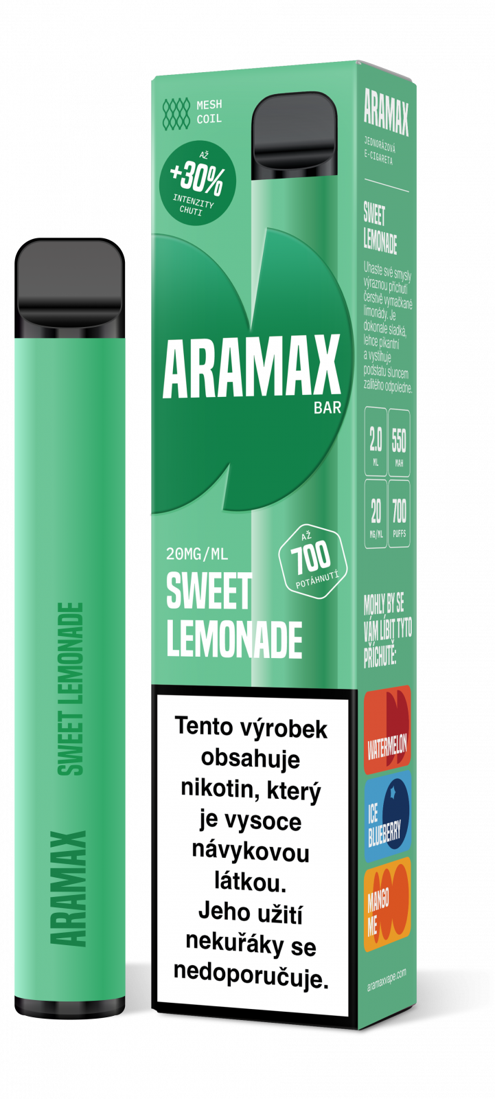 SWEET LEMONADE 20mg/ml - Aramax Bar 700
