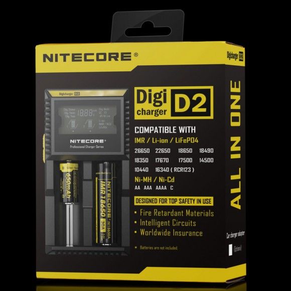 Nitecore D2 charger with display - 2 slots SYSMAX Industry Co., Ltd.