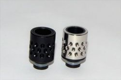 Honeycomb Stainless Steel & Delrin Wide Bore Mouthpiece | Silver