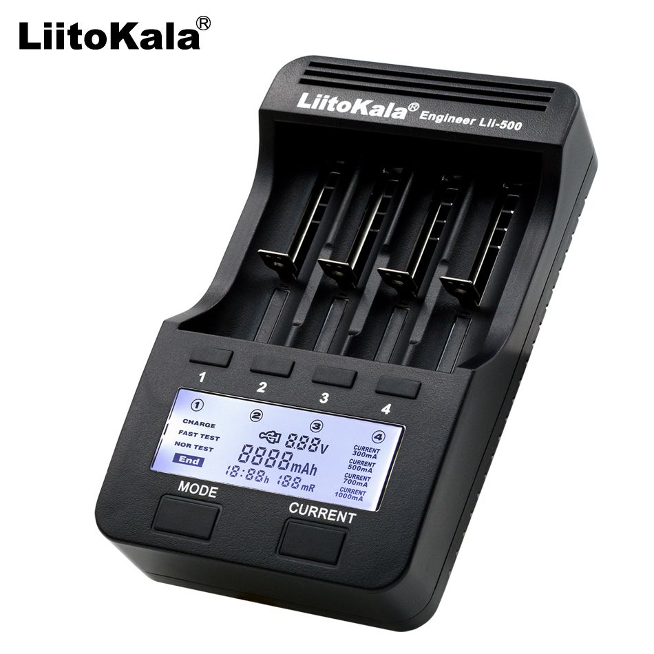 LiitoKala Lii-500 Intelligent Charger, for displey, 4 Slots